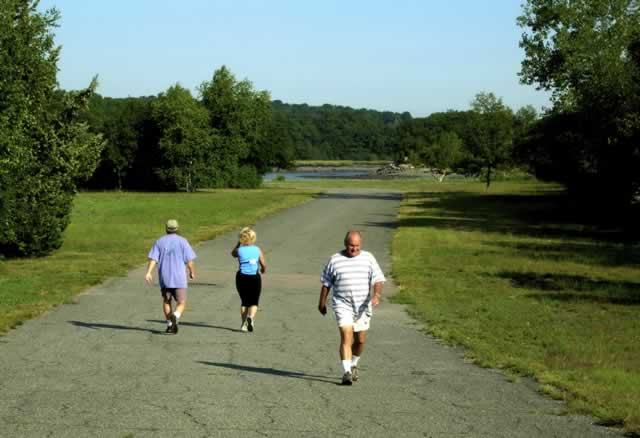 Brisk Walkers on Bare Cove Path